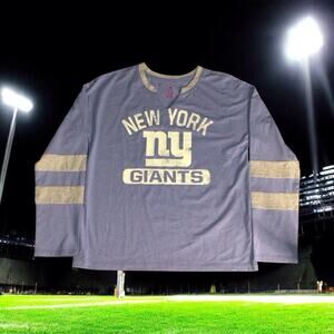 NEW YORK GIANTS NFL TEENS TEAM APPAREL Long Sleeve V Neck MSRP $34.99 M 7/9